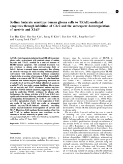 Sodium butyrate sensitizes human glioma cells to TRAIL