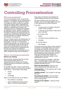 Controlling Procrastination