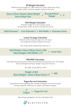 Roll Weight Calculator
