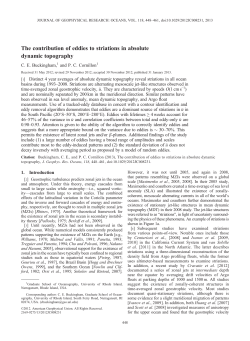 The contribution of eddies to striations in absolute dynamic topography