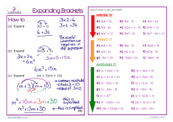 Expanding Brackets