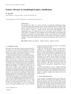 Feature relevance in morphological galaxy classification
