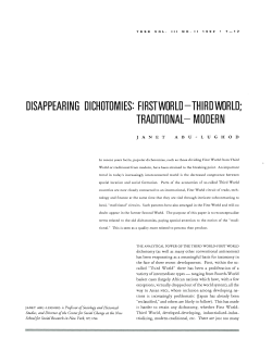 DISAPPEARING DICHOTOMIES - International Association for the