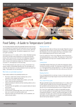 Food Safety - A Guide to Temperature Control