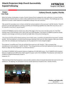 Hitachi Projectors Help Church Successfully Expand Following