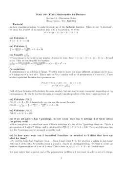 Section 5.5: Permutations and Combinations
