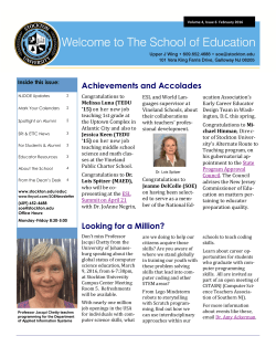 February 2016 Newsletter