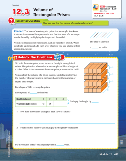 Volume of Rectangular Prisms