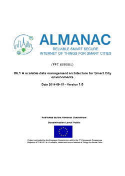 D6.1 A scalable data management architecture for