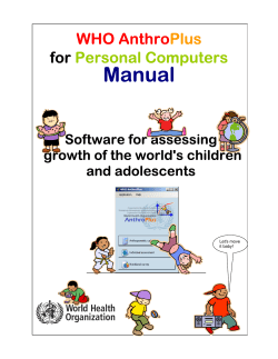 AnthroPlus for personal computers Manual