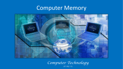 Computer Memory and Storage