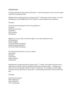 Testing Format: Testing requirements: Blue