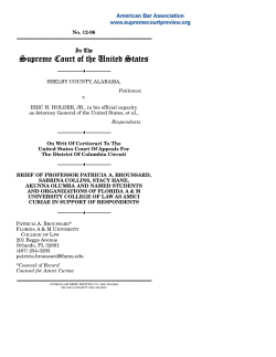 Brief for Professor Patricia A. Broussard, Sabrina Collins, Stacy