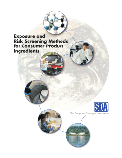 Exposure and Risk Screening Methods for Consumer Product