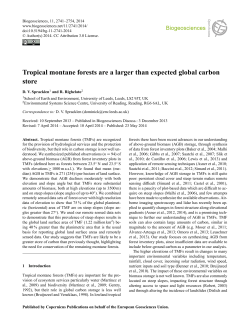 Tropical montane forests are a larger than