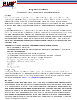Energy Efficiency Investments Insulation Air Sealing Duct Sealing