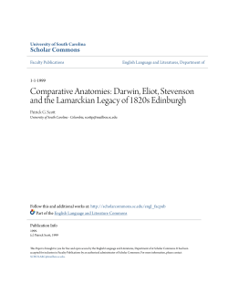 Comparative Anatomies: Darwin, Eliot, Stevenson and the