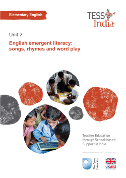 English emergent literacy: songs, rhymes and word play - TESS