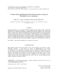 A finite-strain quadrilateral shell element based on discrete Kirchhoff