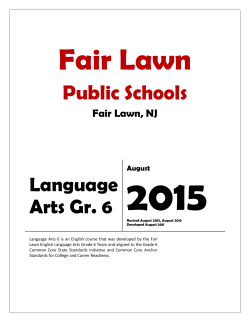 Language Arts 6 - Fair Lawn Public Schools