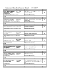 Jobs Bulletin Redcar and Cleveland