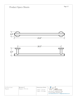 Product Specs Sheets