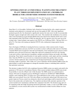 optimization of an industrial wastewater treatment