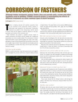 CORROSION Of faSTeNeRS