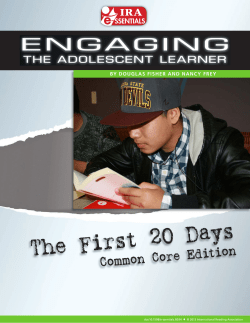 The First 20 Days: Common Core Edition