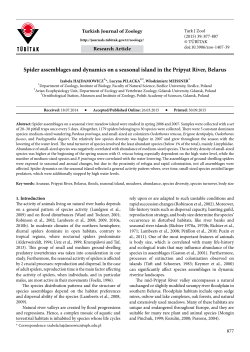 Spider assemblages and dynamics on a seasonal