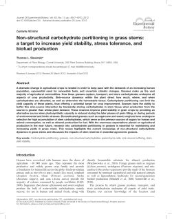 changes in DNA Non-structural carbohydrate