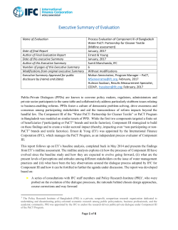 Executive Summary of Evaluation