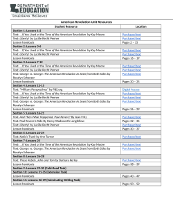 American Revolution Unit Resources