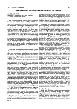 Some modern mass spectrometric methods for steroids and terpenoids