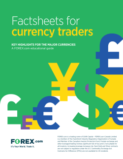 Factsheets for currency traders