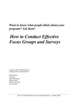 How to Conduct Effective Focus Groups and Surveys