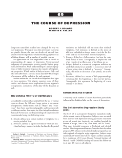 the course of depression