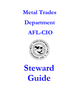 MTD Stewards Manual - Metal Trades Department