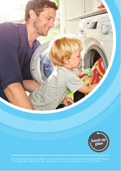 Back Up Plan is provided by Your Retailer, which has entered into a