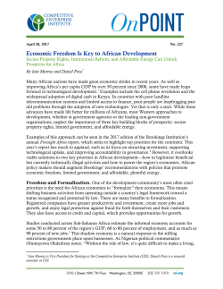 Economic Freedom Is Key to African Development