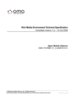 OMA Template - Open Mobile Alliance