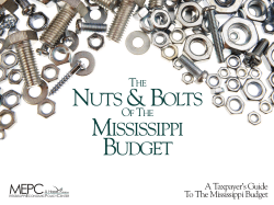 A Taxpayer`s Guide to the Mississippi Budget