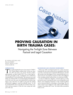 Proving Causation in Birth Trauma Cases