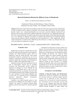 Bacterial Endotoxin Released by Different Types