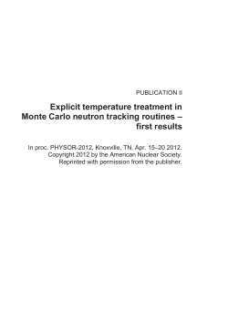 Explicit temperature treatment in Monte Carlo neutron