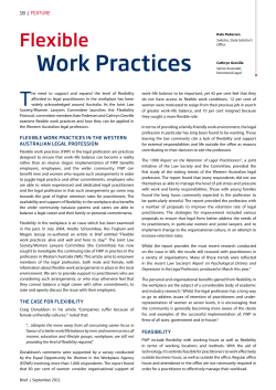 Flexible work practices, September 2011