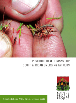 pesticide health risks for south african emerging farmers