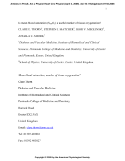 Is mean blood saturation (SmbO2) - American Journal of Physiology