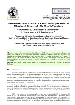 Growth and Characerization of Sodium 4