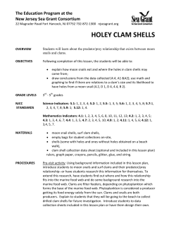 holey clam shells - New Jersey Sea Grant Consortium